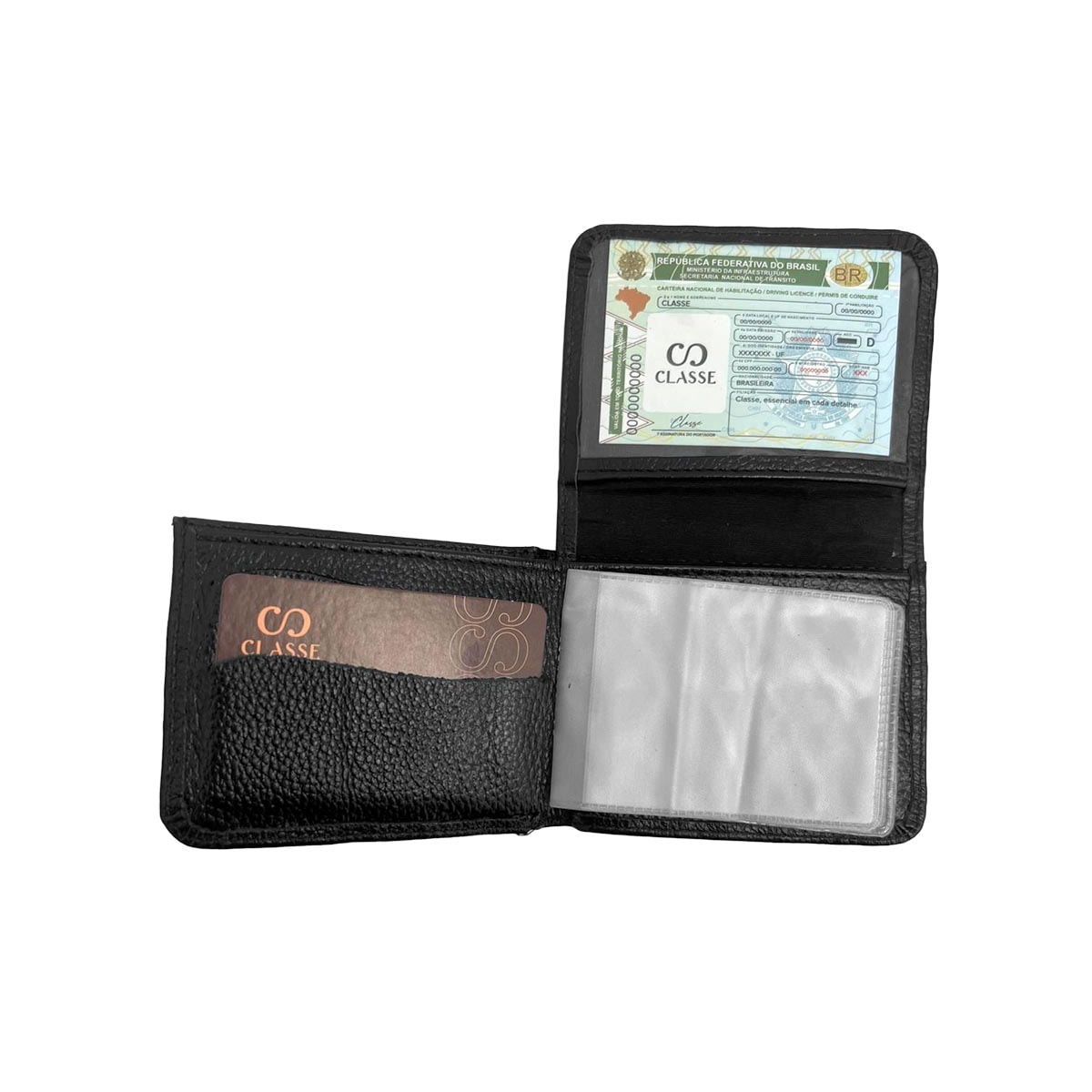 Carteira Classe Couro 040-0 Preto Carteira Classe Couro 040-0 Preto