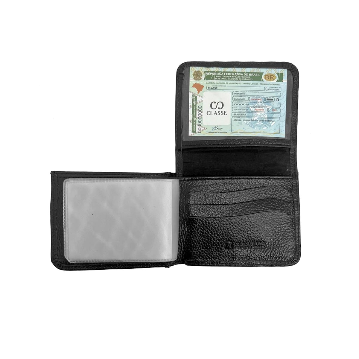 Carteira Classe Couro 040-0 Preto
