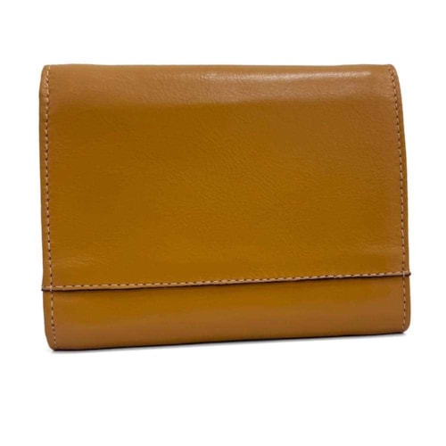 Detalhe - Carteira Classe Couro 120 - O32108 Mostarda