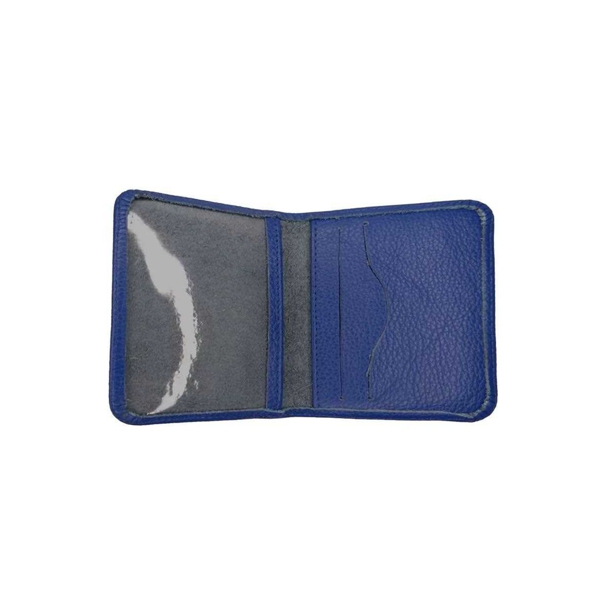 Carteira Classe De Couro Porta Cartões 118-A Azul Ashley Carteira Classe De Couro Porta Cartões 118-A Azul Ashley