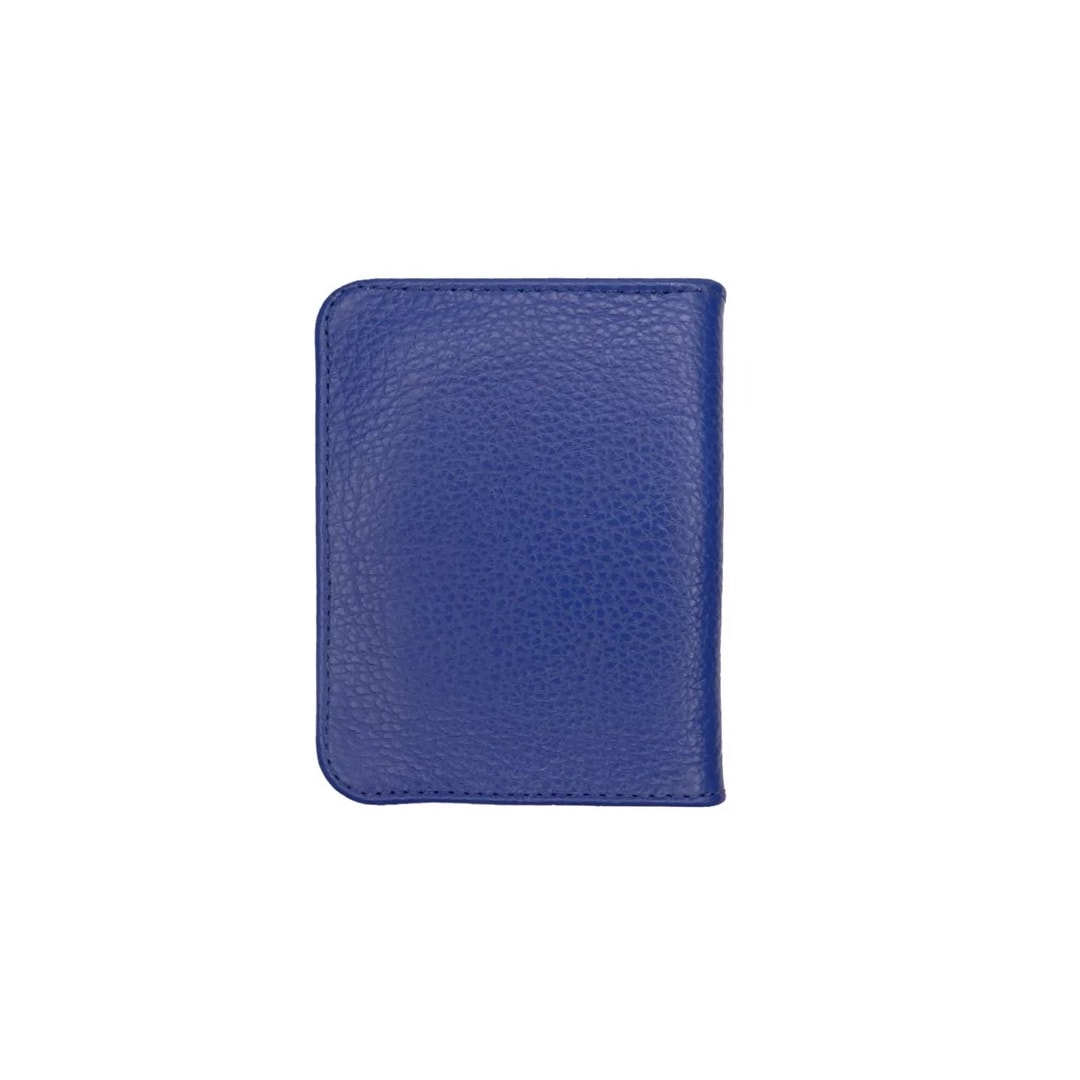 Carteira Classe De Couro Porta Cartões 118-A Azul Ashley Carteira Classe De Couro Porta Cartões 118-A Azul Ashley