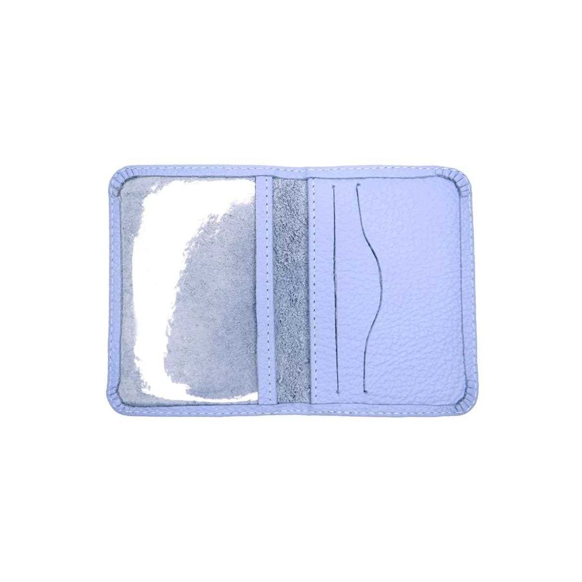 Carteira Classe De Couro Porta Cartões 118-A Azul Claro Carteira Classe De Couro Porta Cartões 118-A Azul Claro