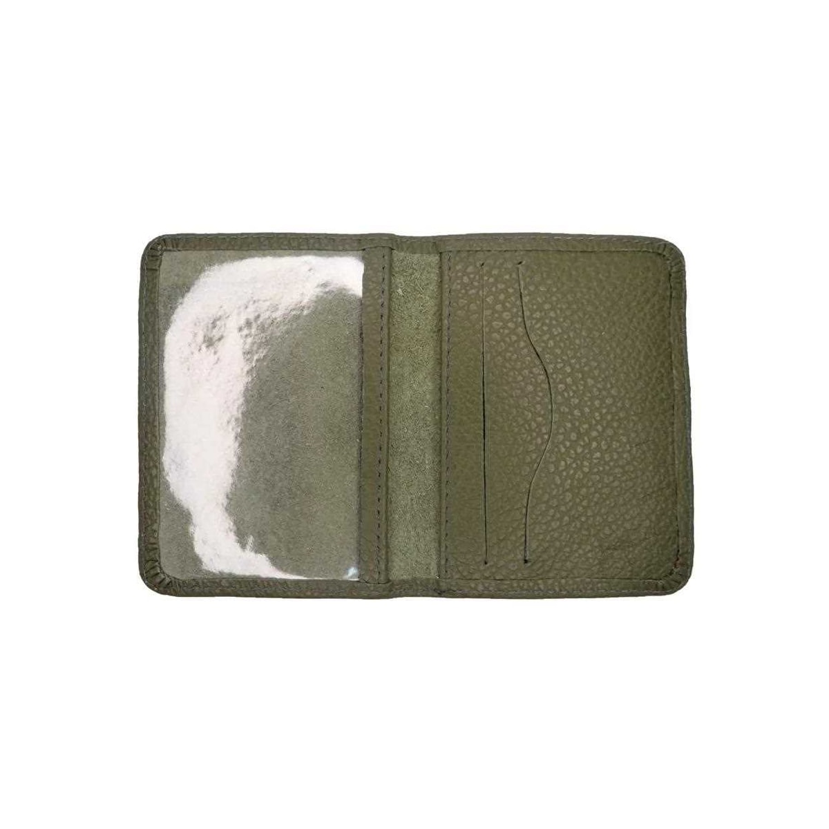 Carteira Classe De Couro Porta Cartões 118-A Verde Bambu Carteira Classe De Couro Porta Cartões 118-A Verde Bambu