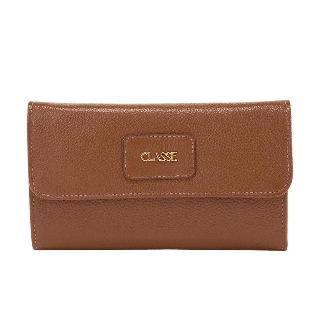Carteira Classe Feminina Couro Q01116 F426 Nocciola 38