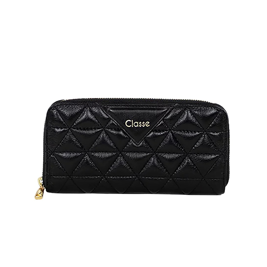 Carteira Classe Feminina de Couro F352 Preto