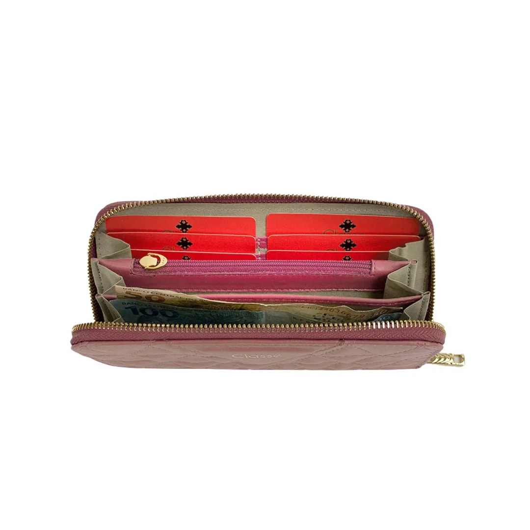 Carteira Classe Feminina de Couro F352 Tan Carteira Classe Feminina de Couro F352 Tan