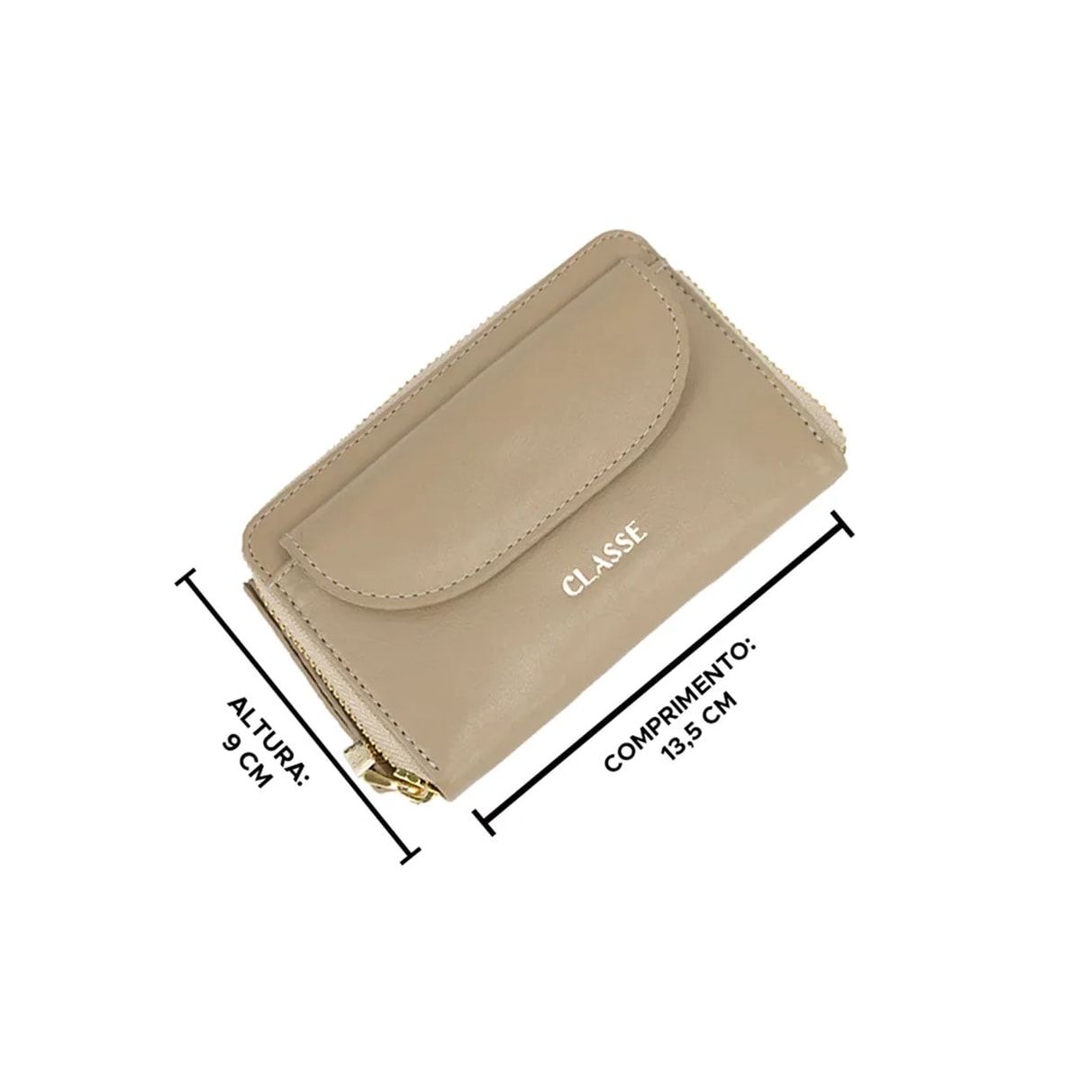 Carteira Classe Feminina De Couro F390-2 Crepe Carteira Classe Feminina De Couro F390-2 Crepe