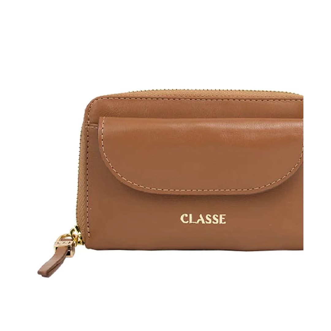 Carteira Classe Feminina De Couro F390-2 Nocciola