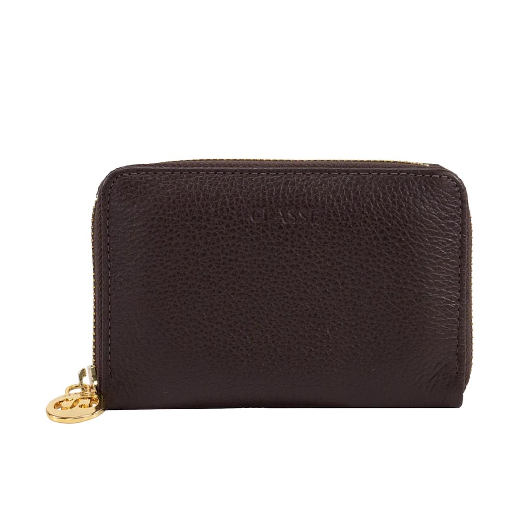 Carteira Classe Feminina De Couro F419 Chocolate