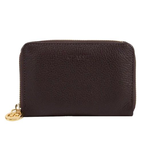 Carteira Classe Feminina De Couro F419 Chocolate