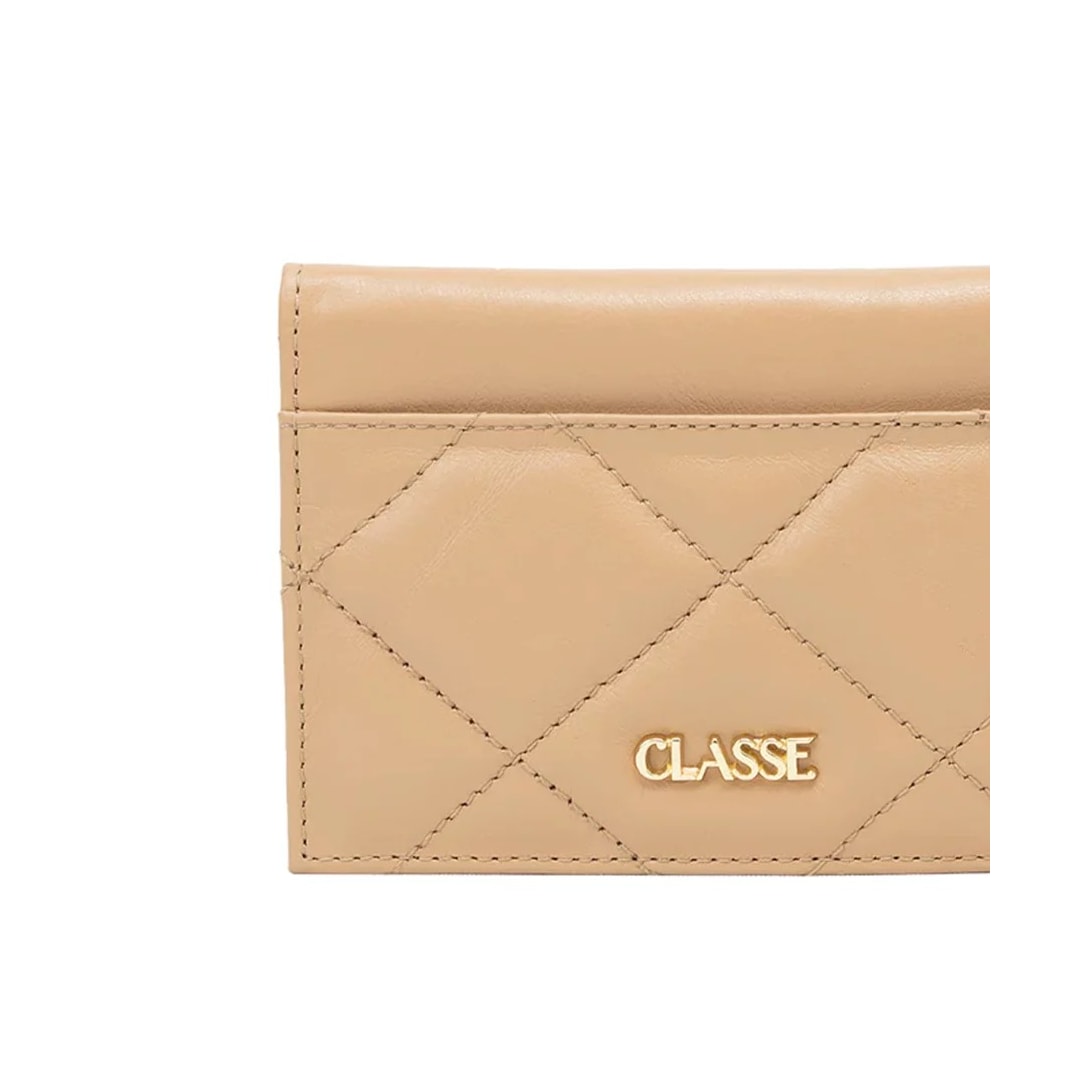 Carteira Classe Feminina Slim De Couro F386 Crepe