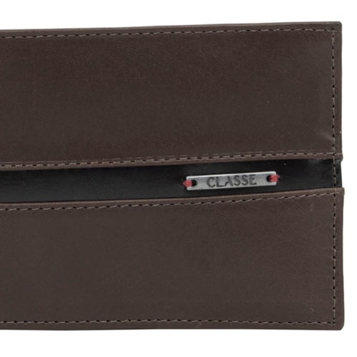 Detalhe - Carteira Classe Masculina M100 Cafe