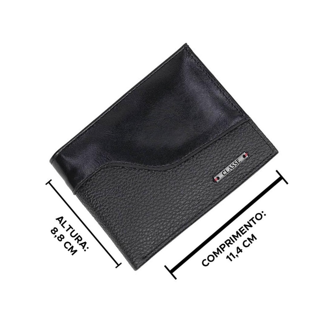 Carteira Classe Masculina M104-2 Preto Carteira Classe Masculina M104-2 Preto