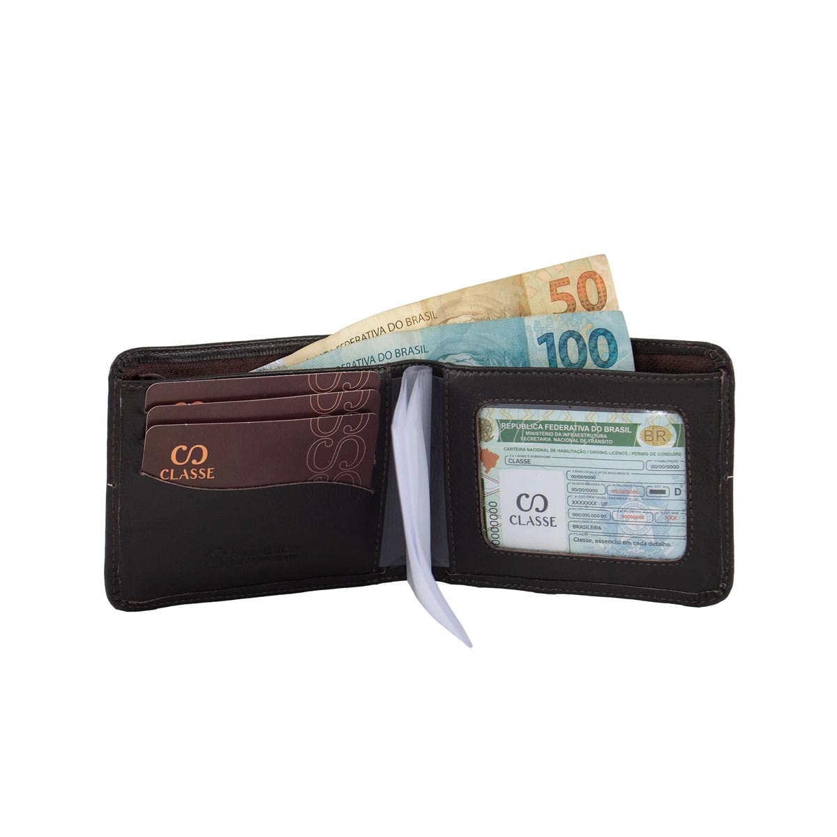 Carteira Classe Masculina M173 Cafe Carteira Classe Masculina M173 Cafe