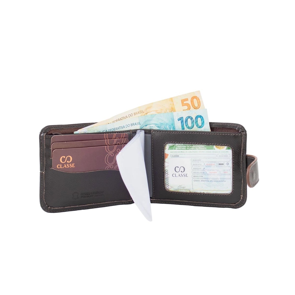 Carteira Classe Masculina M1731 Cafe Carteira Classe Masculina M1731 Cafe