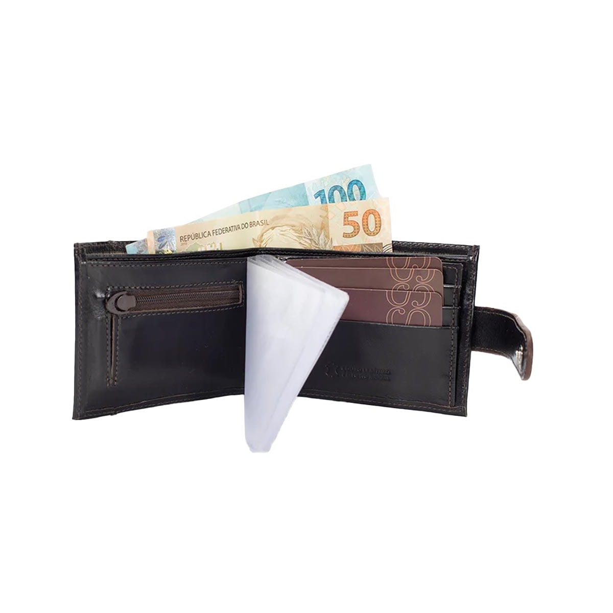 Carteira Classe Masculina M268 Cafe Carteira Classe Masculina M268 Cafe