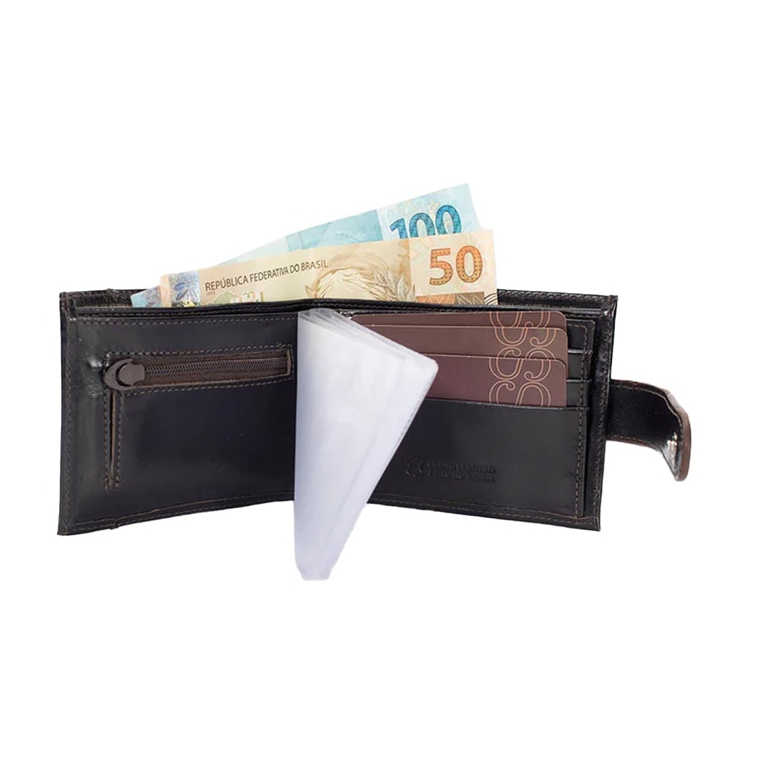 Carteira Classe Masculina M268 Cafe Carteira Classe Masculina M268 Cafe