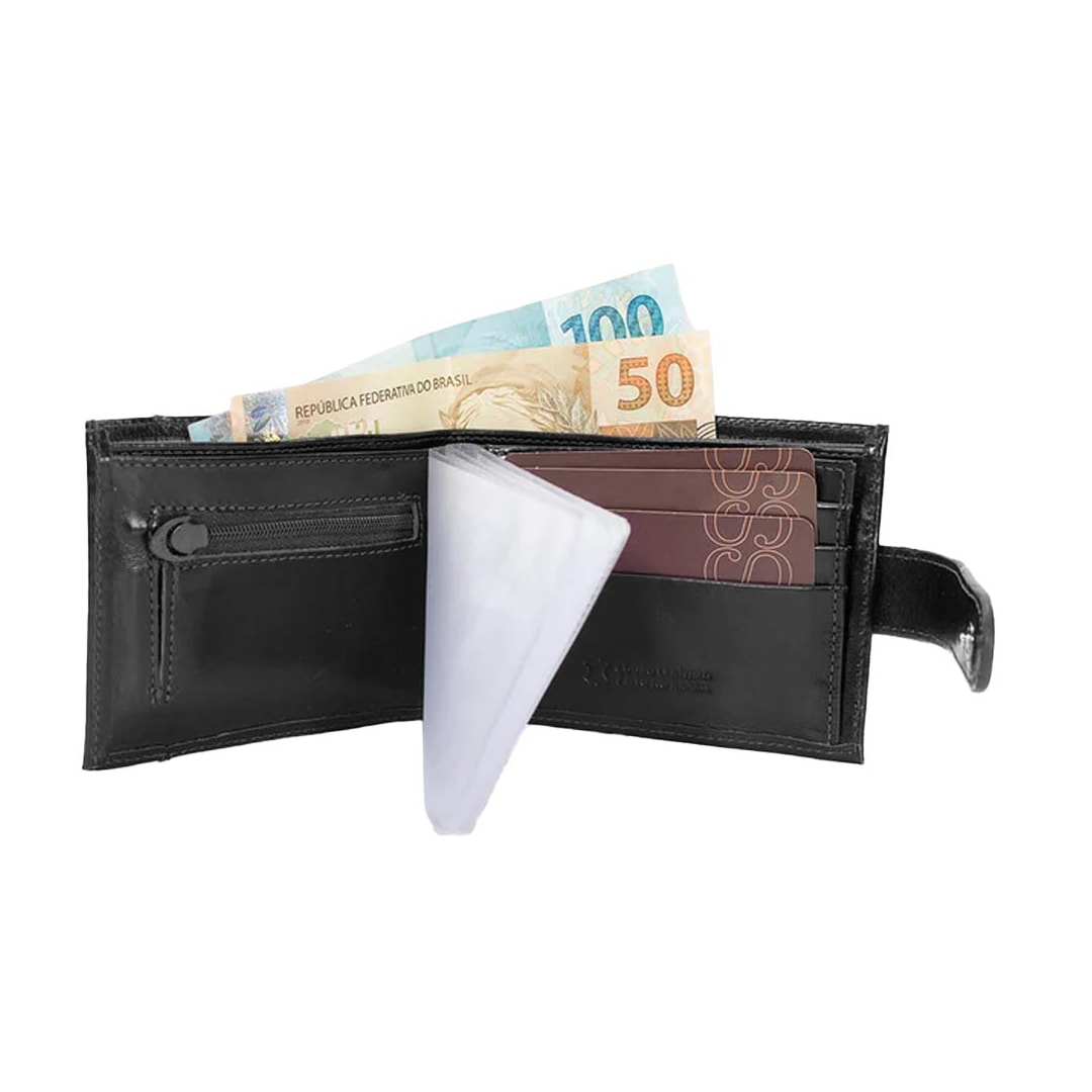 Carteira Classe Masculina M268 Preto