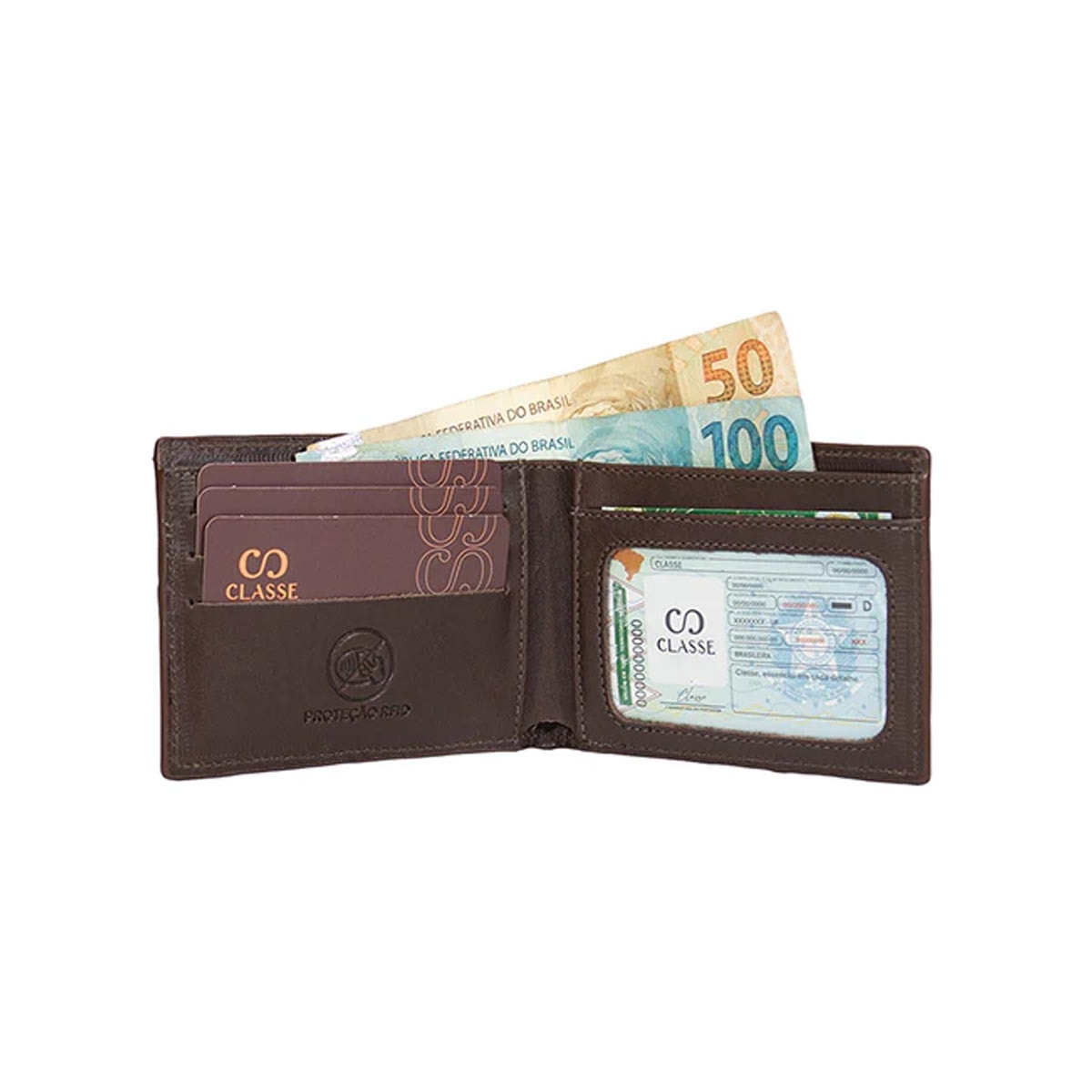 Carteira Classe Masculina M277 Brown Carteira Classe Masculina M277 Brown