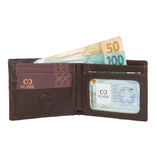 Detalhe - Carteira Classe Masculina M277 Brown