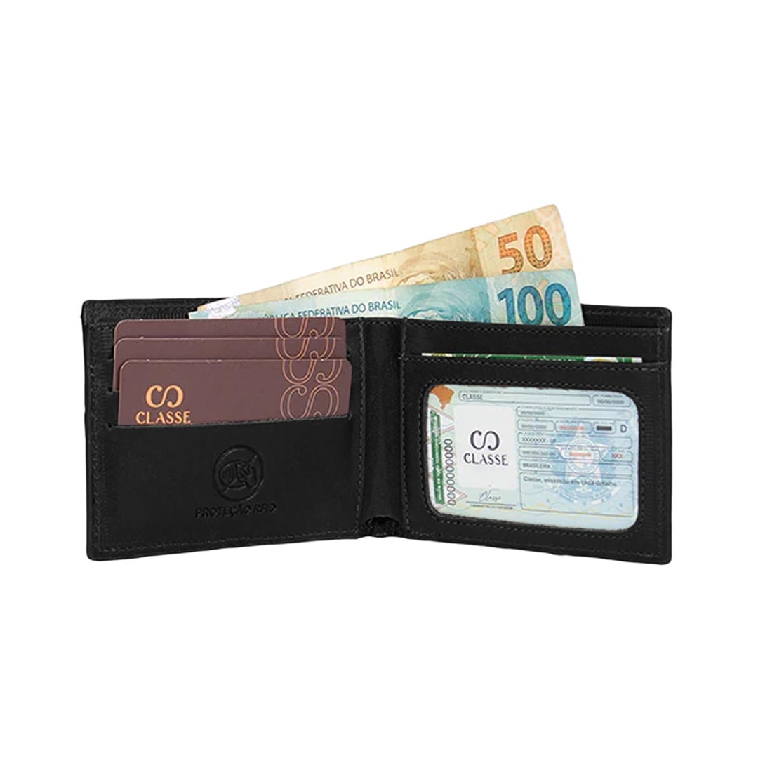 Carteira Classe Masculina M277 Preto/Brown Carteira Classe Masculina M277 Preto/Brown