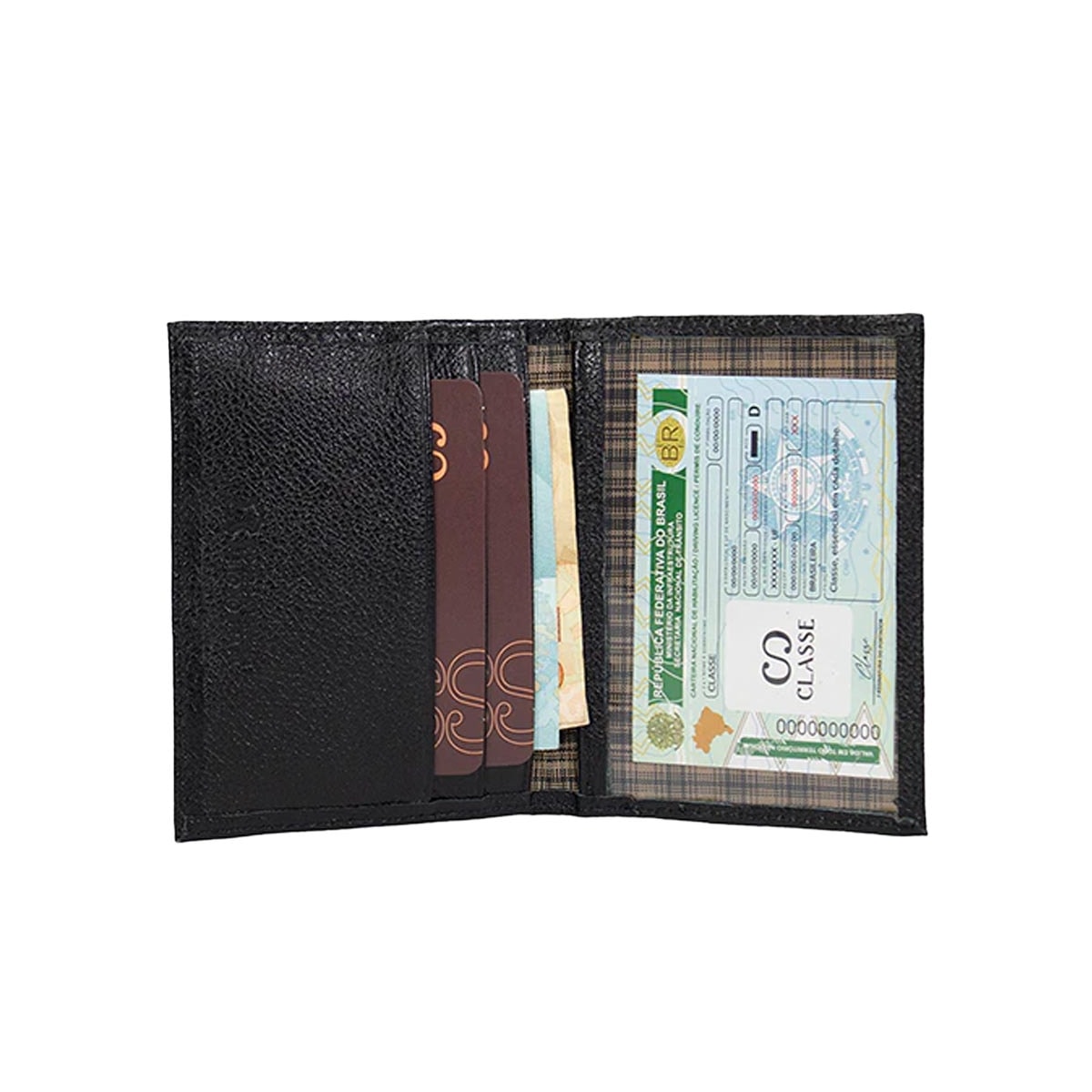 Carteira Classe Masculina Pc130 Preto