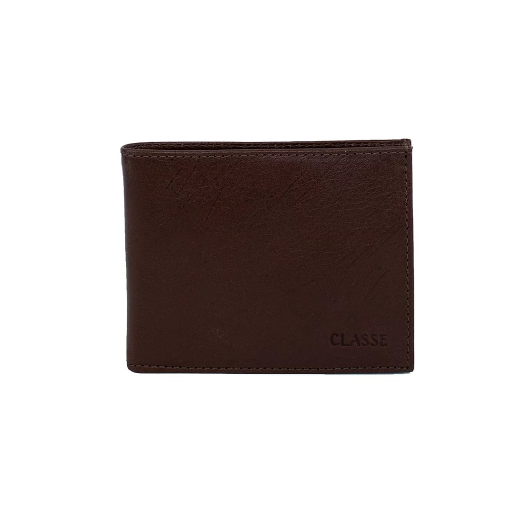 Carteira Classe Masculina Slim De Couro 197 Brown
