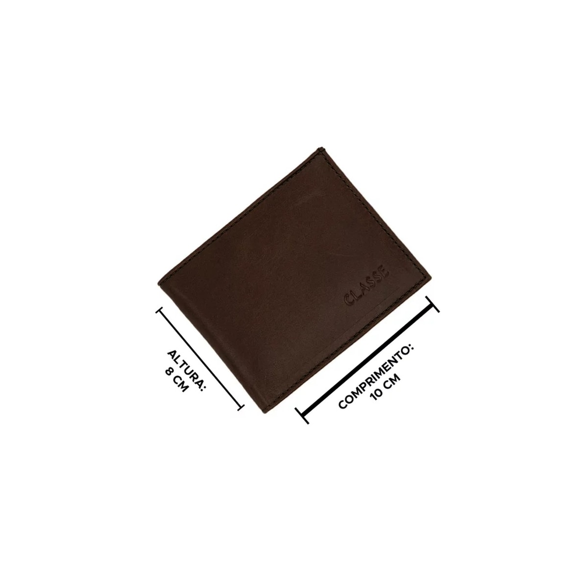 Carteira Classe Masculina Slim De Couro 197 Brown