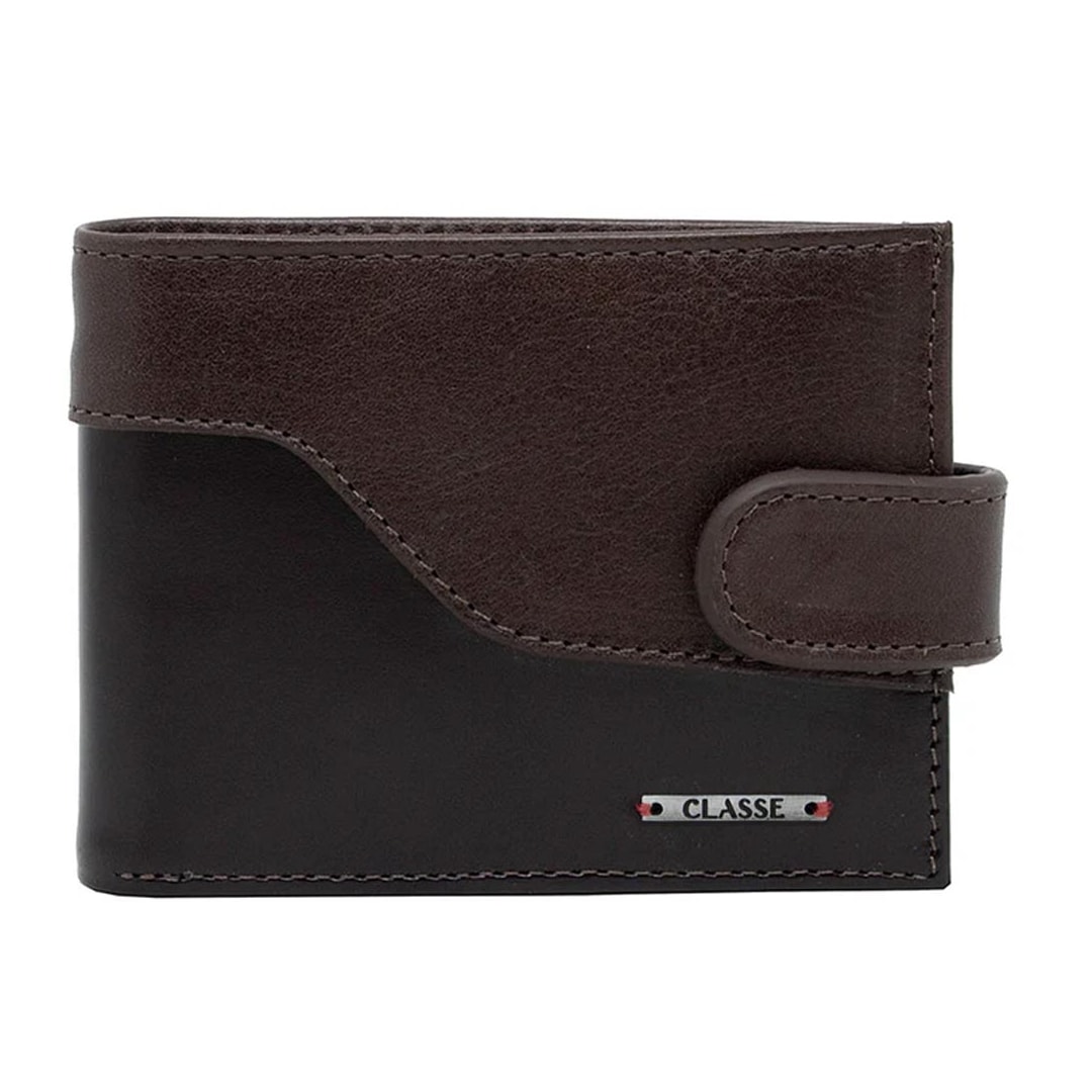 Carteira Classe Masculina Social De Couro M104-1 Brown/Cafe Carteira Classe Masculina Social De Couro M104-1 Brown/Cafe