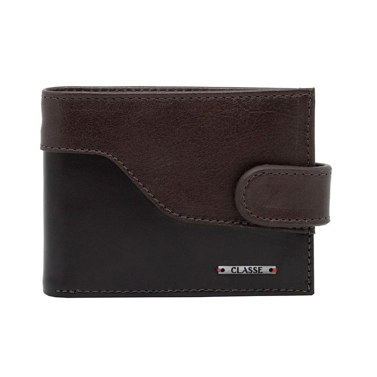 Carteira Classe Masculina Social De Couro M104-1 Brown/Cafe Carteira Classe Masculina Social De Couro M104-1 Brown/Cafe