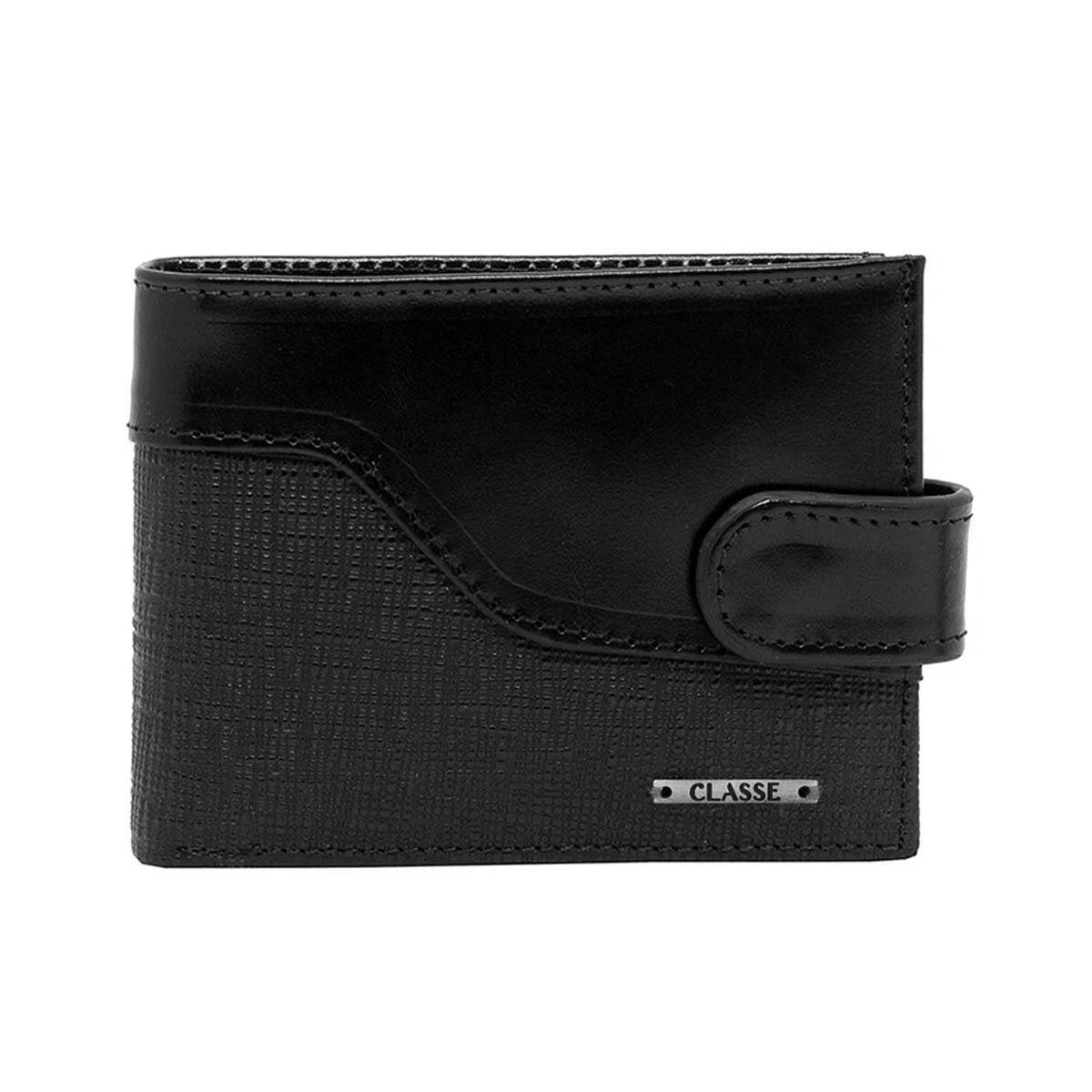 Carteira Classe Masculina Social De Couro M104-1 Preto Carteira Classe Masculina Social De Couro M104-1 Preto