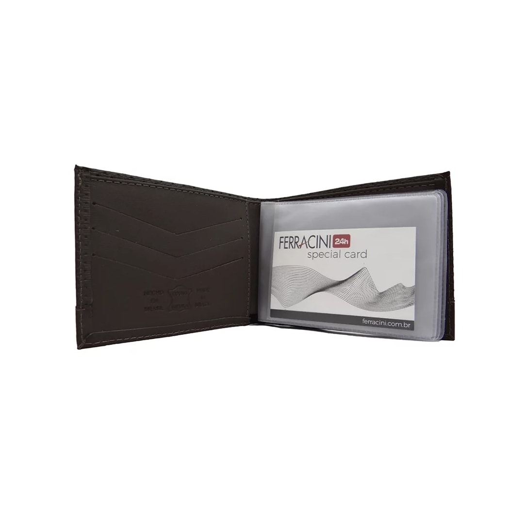 Carteira Ferracini de Couro Masculina Cf372d Cross Cafe Carteira Ferracini de Couro Masculina Cf372d Cross Cafe