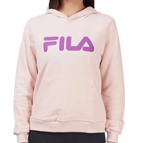 Detalhe - Casaco Fila Feminino Letter F12l246 Nude Rosa