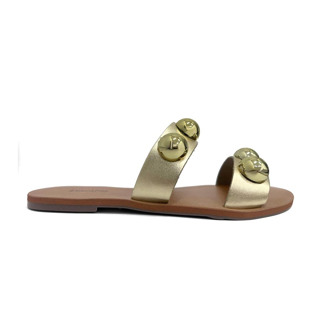 Chinelo Anacapri Rasteira Gáspea C30014 0145 Dourado