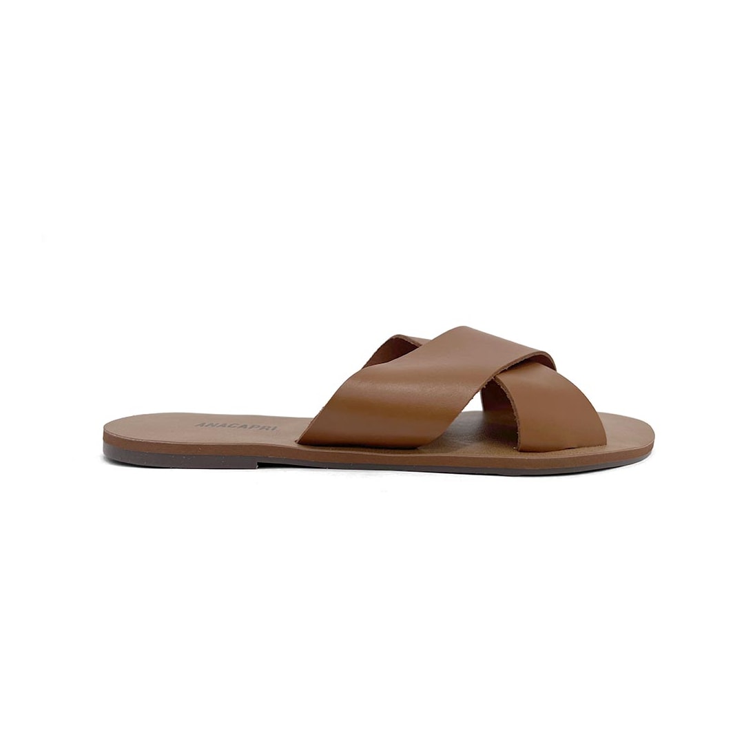 Chinelo Anacapri Rasteira Gáspea C30014 Cuoio