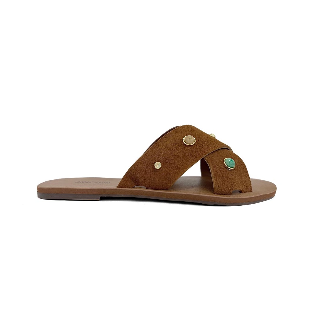 Chinelo Anacapri Rasteira Gáspea C30014 Marrom/Cuoio Chinelo Anacapri Rasteira Gáspea C30014 Marrom/Cuoio