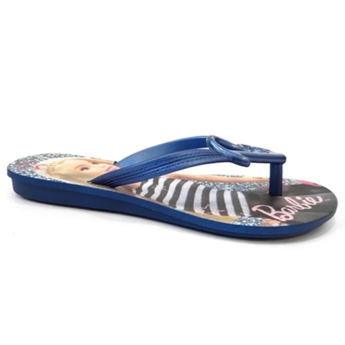 Chinelo Barbie Rasteiro Kaiten 21815 Azul/Azul