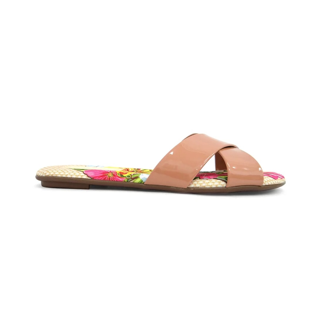 Chinelo Beira Rio Rasteira 8237.284 Areia/Multi Color
