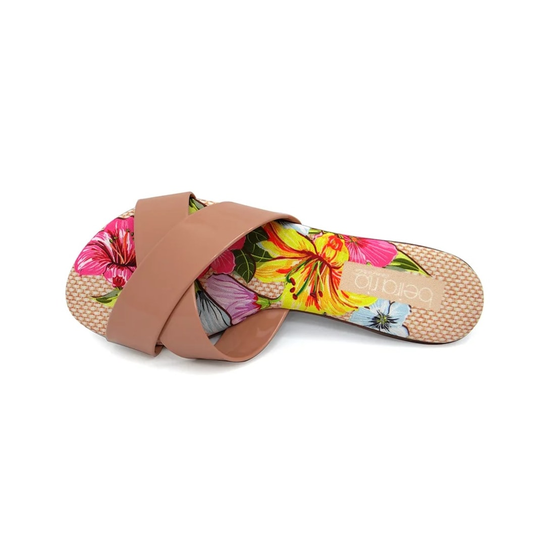 Chinelo Beira Rio Rasteira 8237.284 Areia/Multi Color