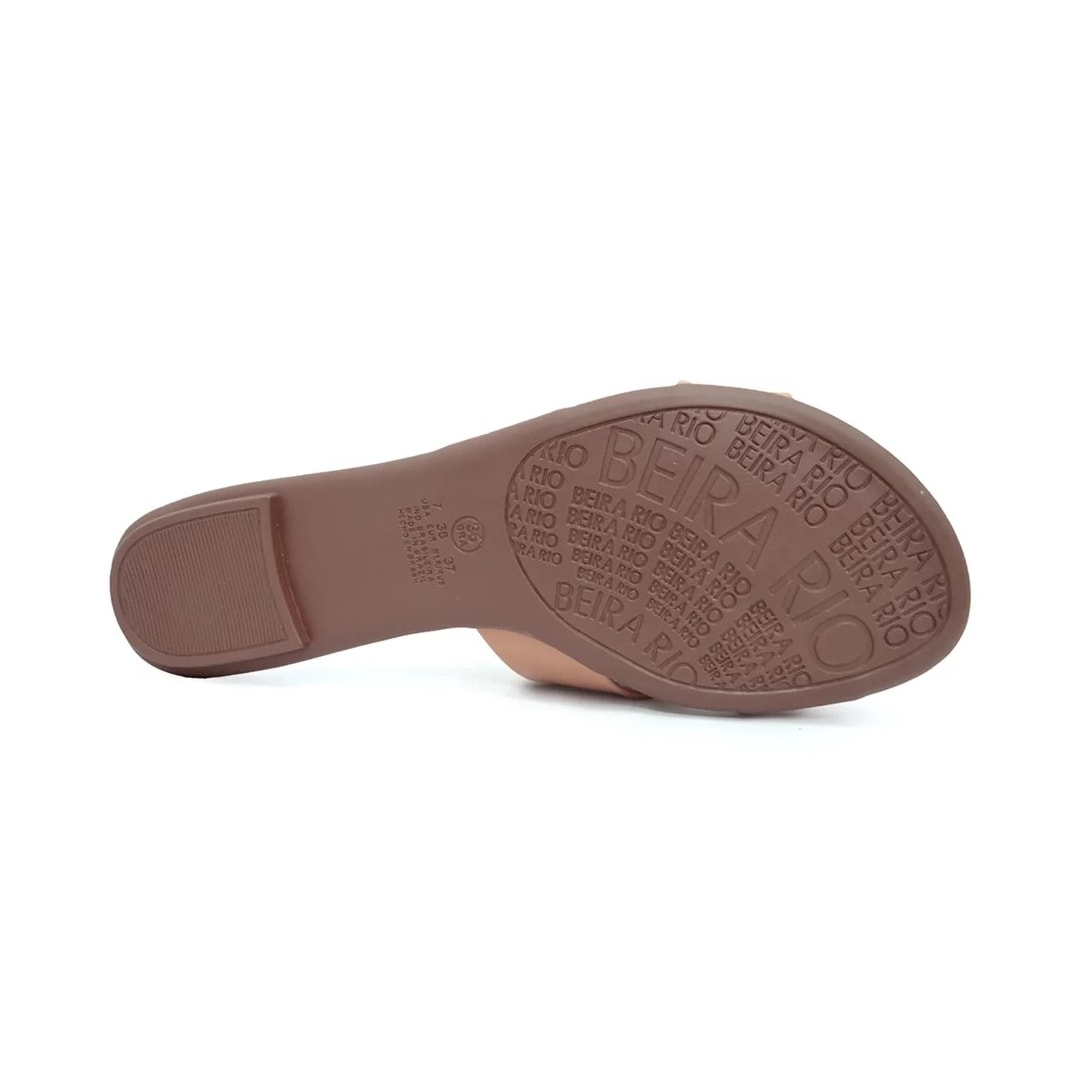 Chinelo Beira Rio Rasteira 8237.284 Areia/Multi Color