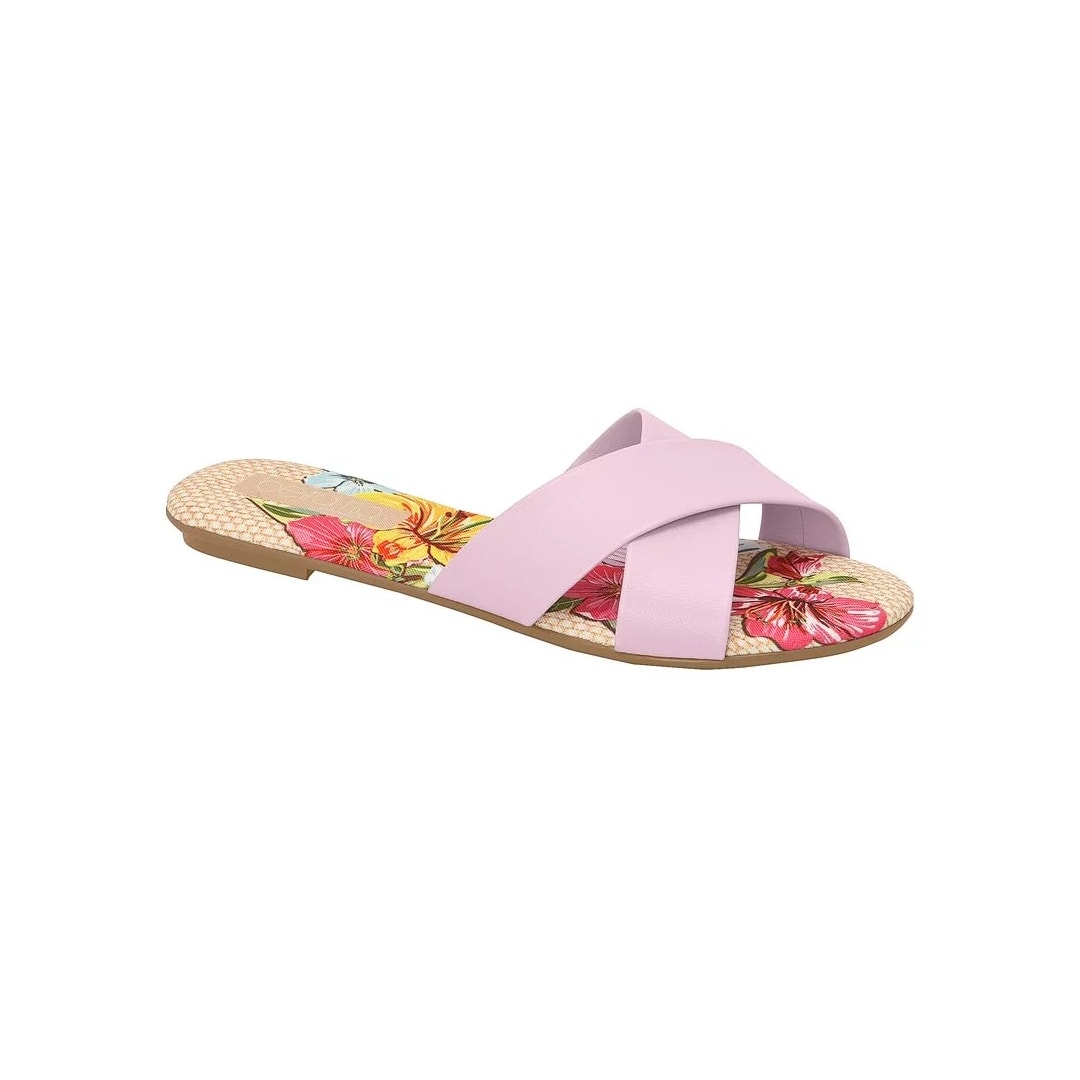 Chinelo Beira Rio Rasteira 8237.284 Bege/Multi Vermelho