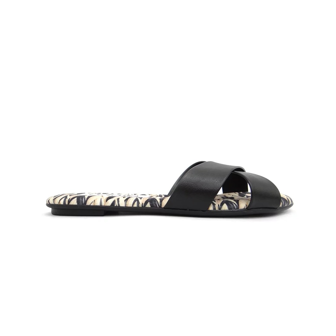 Chinelo Beira Rio Rasteira 8237.284 Preto/Multi Preto