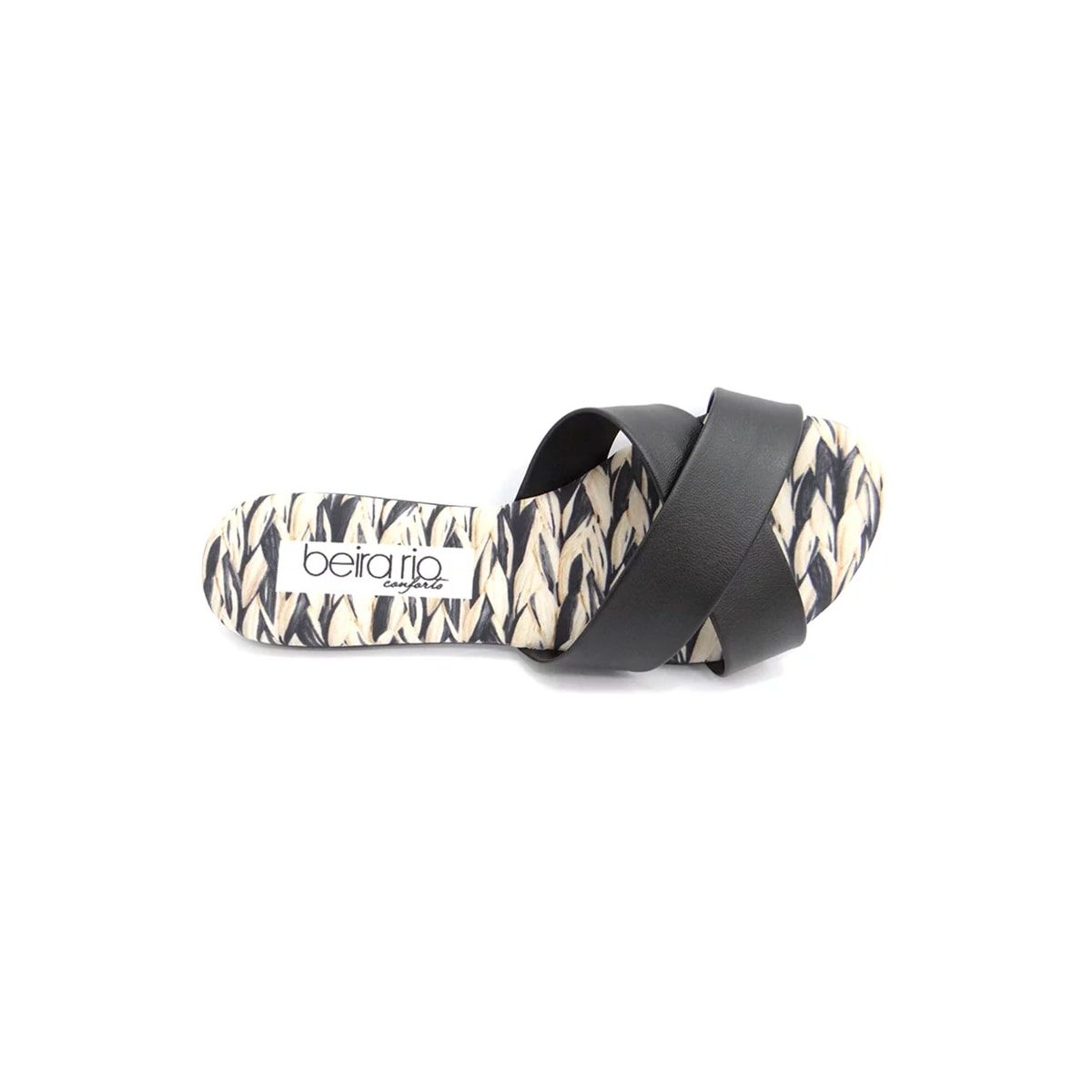 Chinelo Beira Rio Rasteira 8237.284 Preto/Multi Preto Chinelo Beira Rio Rasteira 8237.284 Preto/Multi Preto