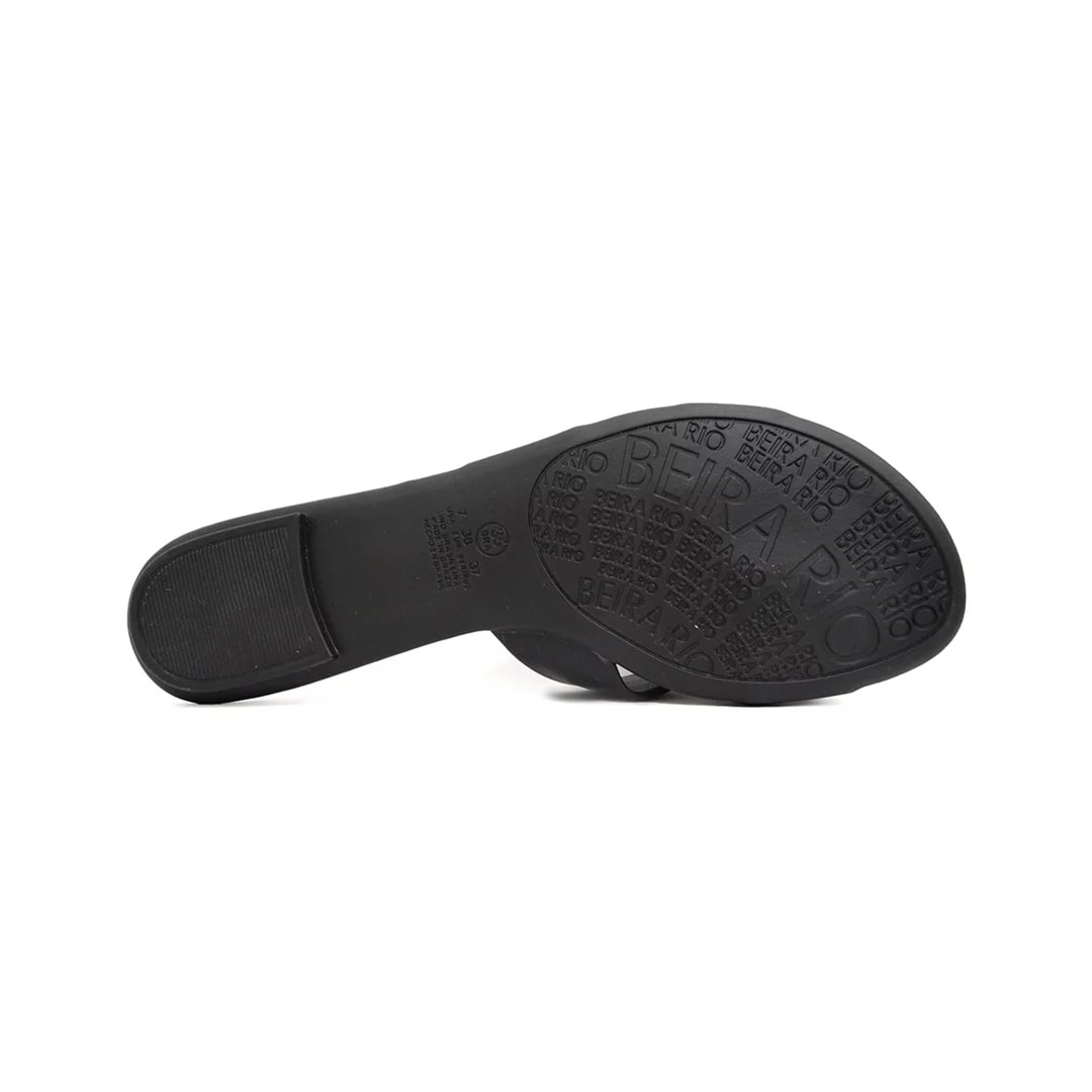 Chinelo Beira Rio Rasteira 8237.284 Preto/Multi Vermelho