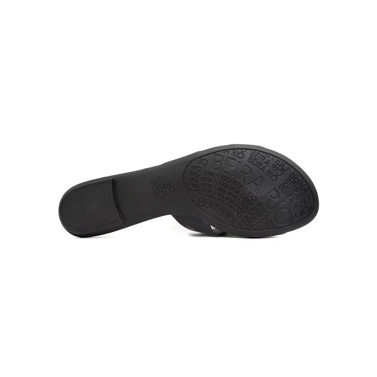 Chinelo Beira Rio Rasteira 8237.284 Preto/Multi Vermelho