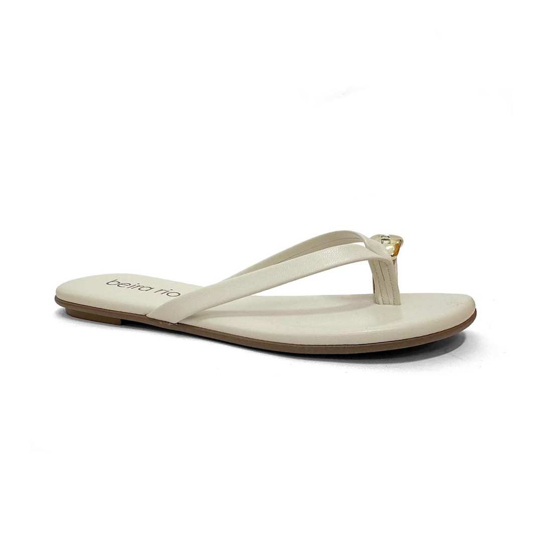 Chinelo Beira Rio Rasteira De Dedo 8384.767 Branco Off