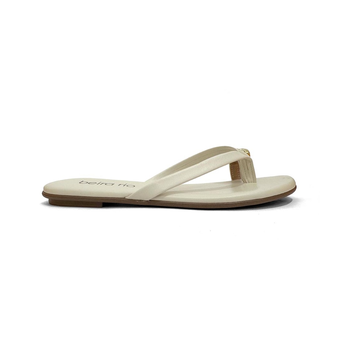Chinelo Beira Rio Rasteira De Dedo 8384.767 Branco Off