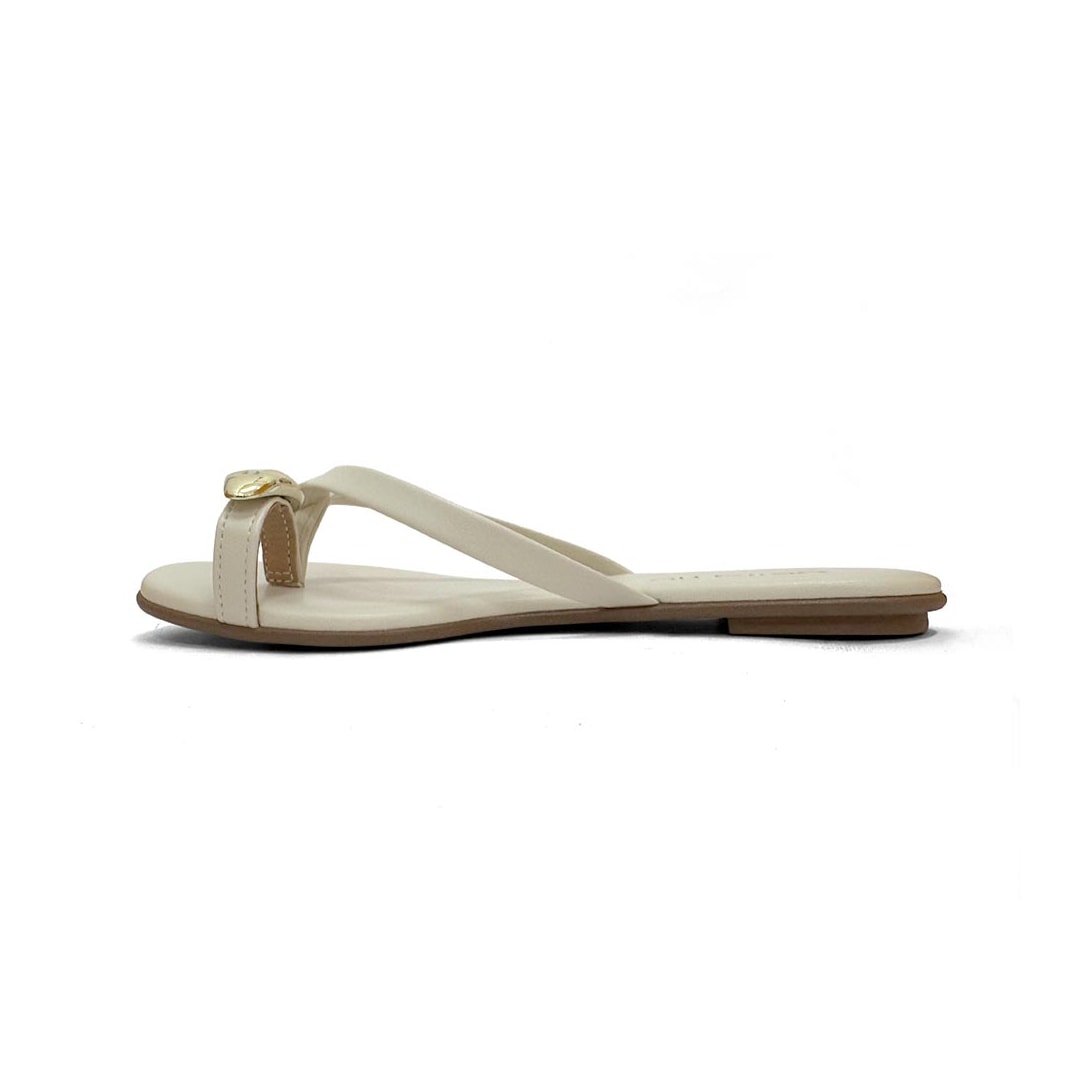 Chinelo Beira Rio Rasteira De Dedo 8384.767 Branco Off