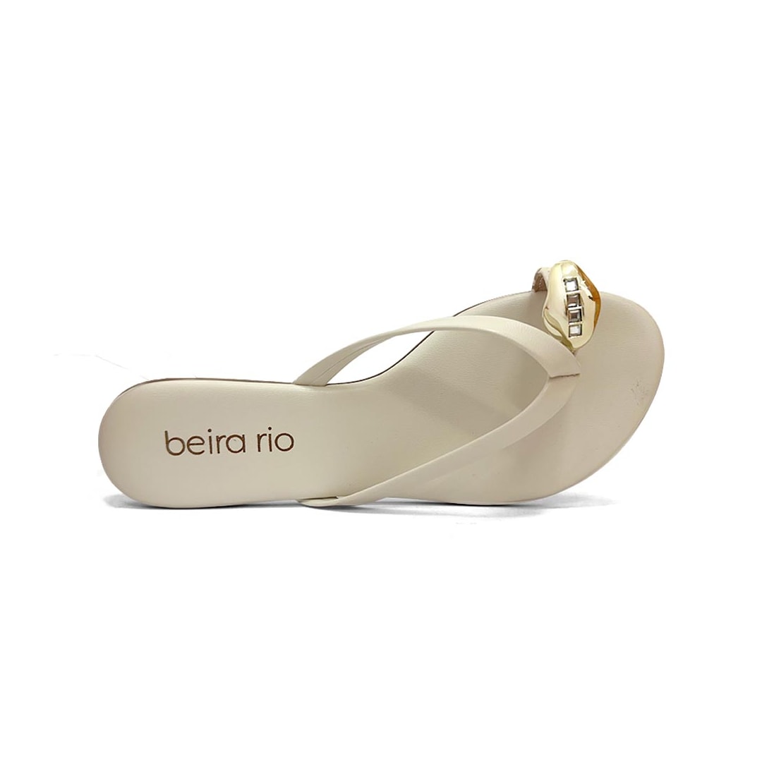 Chinelo Beira Rio Rasteira De Dedo 8384.767 Branco Off