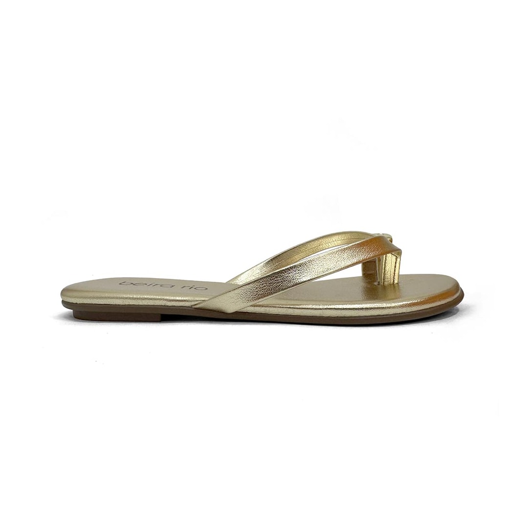 Chinelo Beira Rio Rasteira De Dedo 8384.767 Dourado